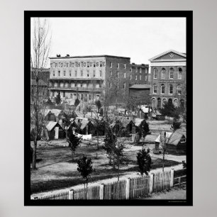 Pôster Salão maçónico na rua de Decatur em Atlanta, GA