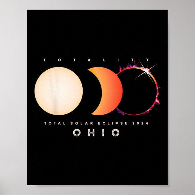Poster Salar Eclipse 2024 Ohio - Total Eclipse America Gr (Frente)