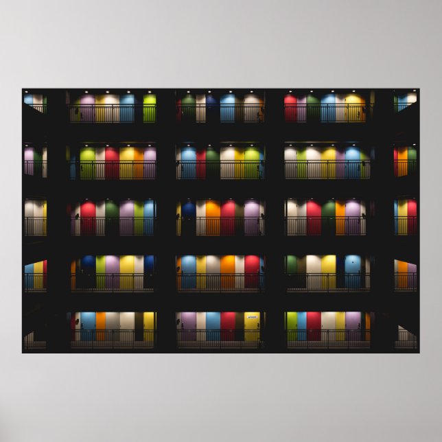 POSTER SALAS COM PORTAS DE COR ASSORTADA (Frente)