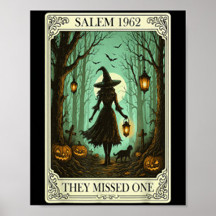 Poster Salem 1692 Bruxa De Halloween Perderam Um Tarô C