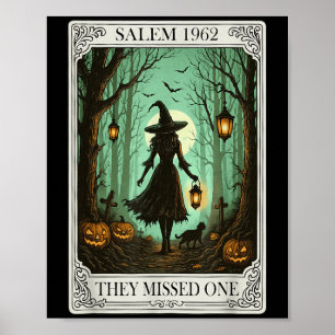 Poster Salem 1692 Bruxa De Halloween Perderam Um Tarô C