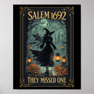 Poster Salem 1692 Eles Perderam Uma Bruxa De Halloween Ta