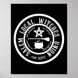 Poster Salem Local Witches Union Est 1692 Halloween