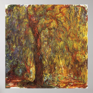 Pôster Salgueiro Weeping por Claude Monet, belas artes do