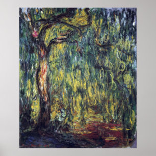 Pôster Salgueiro Weeping por Claude Monet, belas artes do