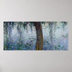 Poster Salgueiros Weeping de Claude Monet Waterlilies