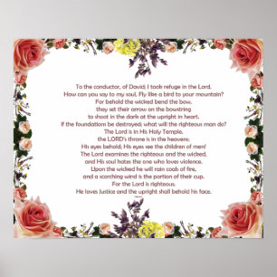 Poster Salm 11, Para o regente, de David;