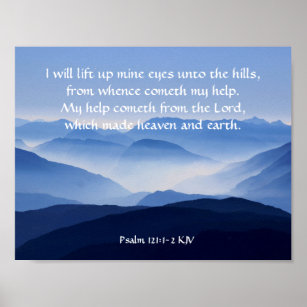Pôster Salm 121:1-2 Minha ajuda vem do LORD