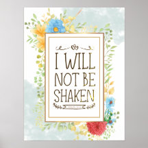 Salm 16 8 Não serei Shaken Bíblia Christian