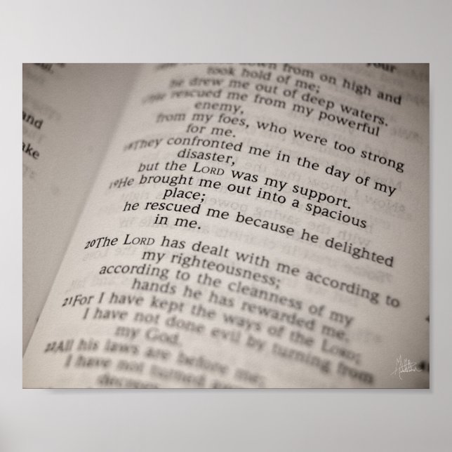 Poster Salm 18:19 [Impressão] (Frente)