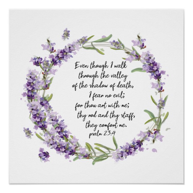 Pôster Salm 23: 4 poster (Frente)