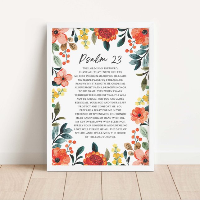 Poster Salm 23 NKJV O Senhor é o Meu Pastor (Criador carregado)