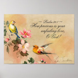 Poster Salm 36:7 Como o precioso é o seu amor inabalável