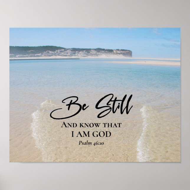 Pôster Salm 46:10 Esteja quieto e saiba que sou Deus, Esc (Frente)