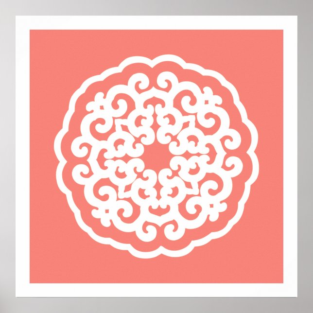 Pôster Salmão Asian Moods Mandalla (Frente)