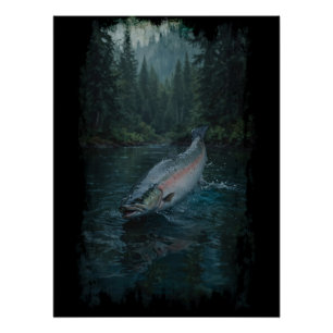 Pôster Salmão Steelhead Canadense