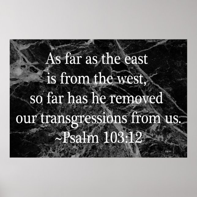 Poster Salmo 103:12 (Frente)