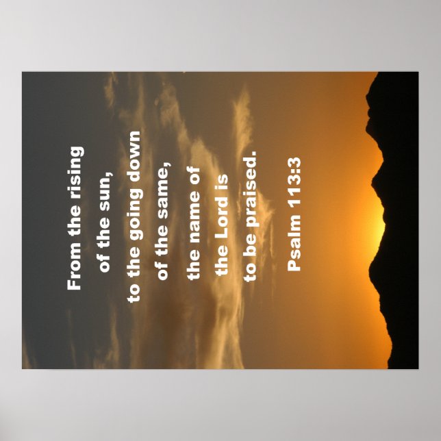 Pôster Salmo 113:3 (Frente)