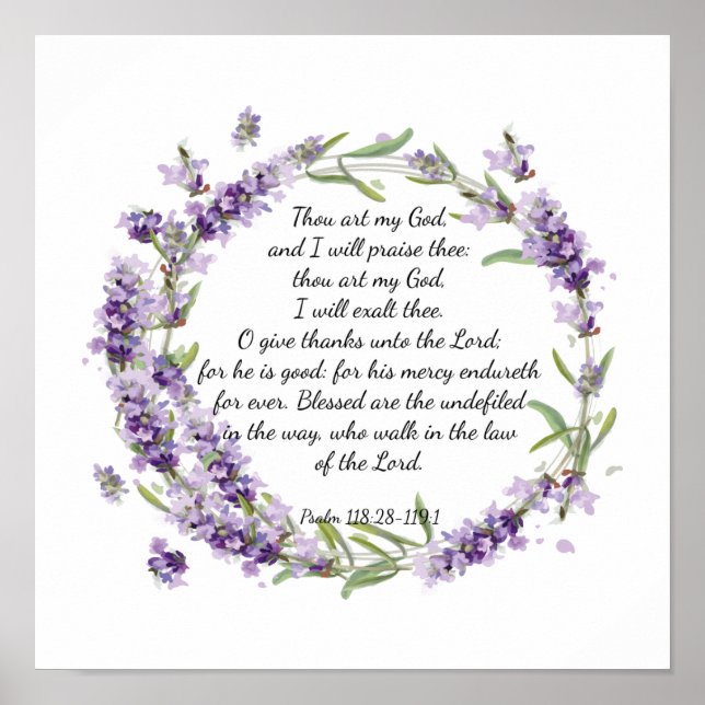 Poster Salmo 118: 28-119:1 (Frente)