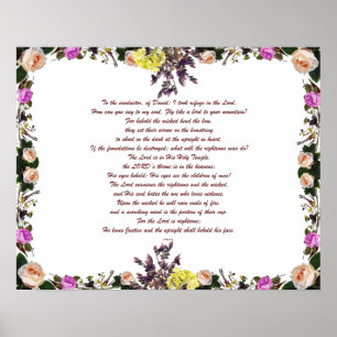 Poster Salmo 11, voa como um pássaro para a sua montanha.