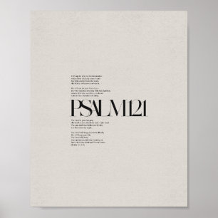 Poster Salmo 121 - "Levanto os olhos para as Colinas"