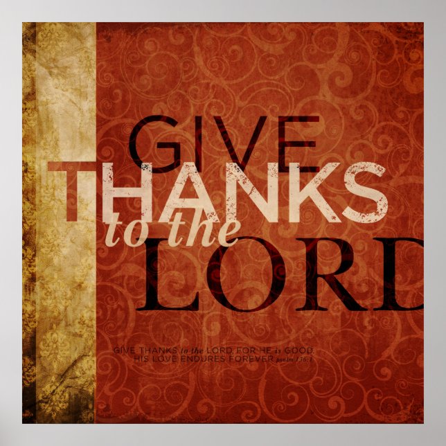 Poster Salmo 136:1 (Frente)