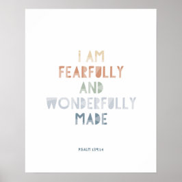 Poster Salmo 139:14 Eu Sou Maravilhosamente Feito