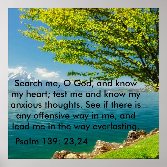 Poster Salmo 139:23-24 (Frente)