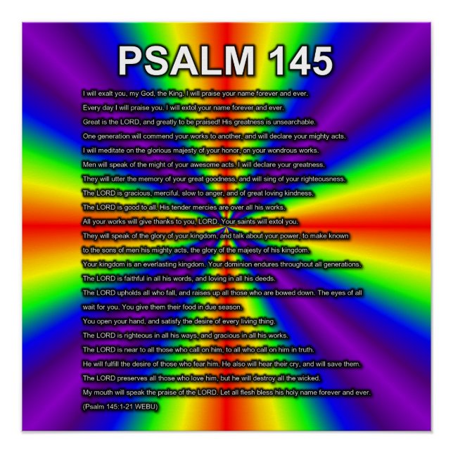 Pôster Salmo 145:1-21 WEBU (Frente)