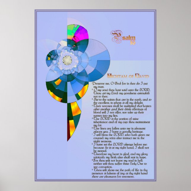 Pôster Salmo 16. (Frente)