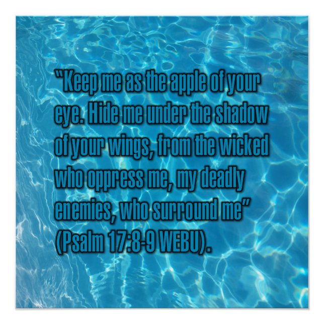 Pôster Salmo 17:8-9 WEBU (Frente)