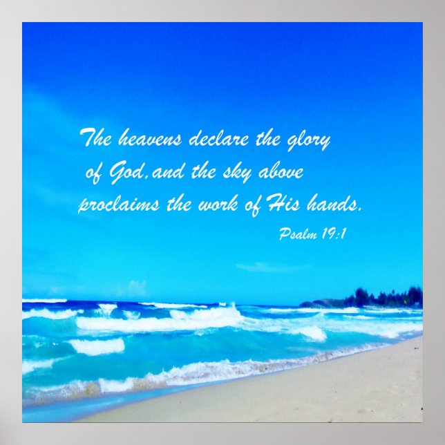 Pôster Salmo 19:1 (Frente)