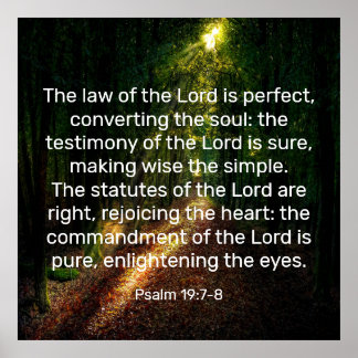 Poster Salmo 19:7-8
