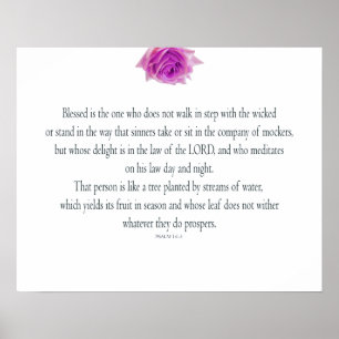 Poster Salmo 1, Flor,
