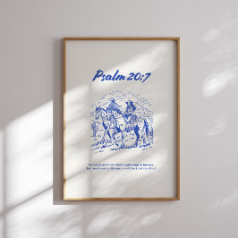 Poster Salmo 20:7 - Alguma confiança em cavalos