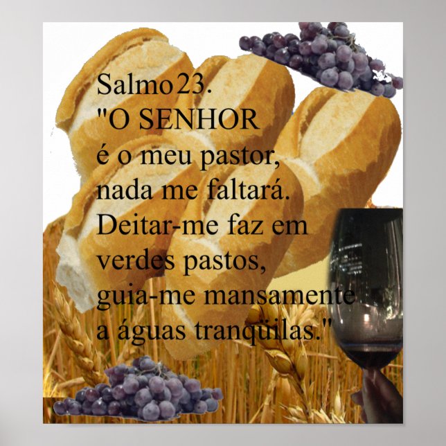 Quadro e poster Salmo 23 - O senhor é meu pastor, nada me faltará