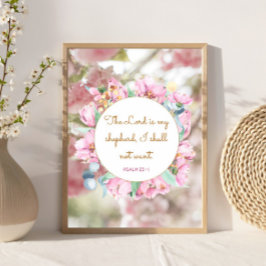 Poster Salmo 23: 1 - O Senhor é o meu Sheperd