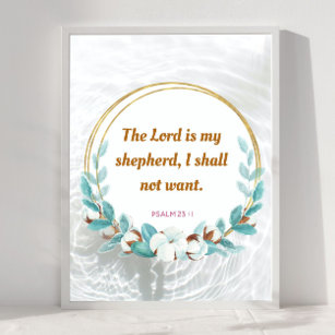 Poster Salmo 23: 1 - O Senhor é o meu Sheperd Christian