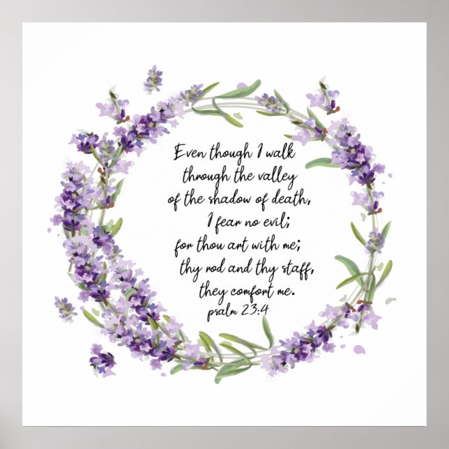 Poster Salmo 23: 4 (Frente)