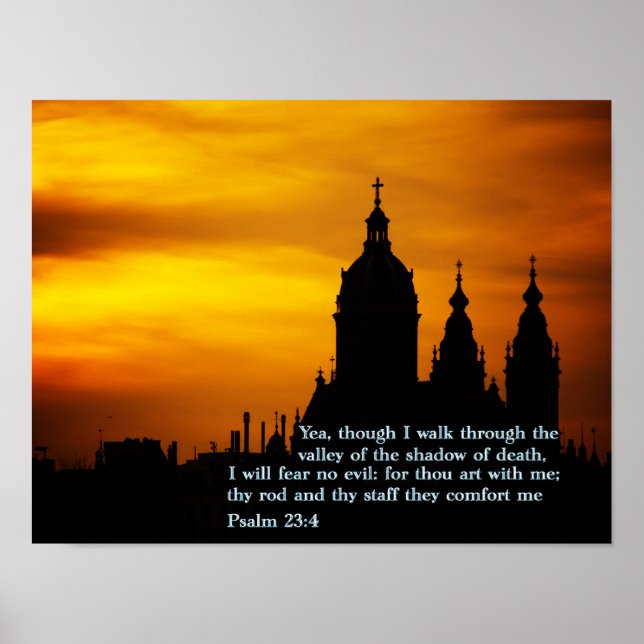 Pôster Salmo 23:4 Igreja (Frente)