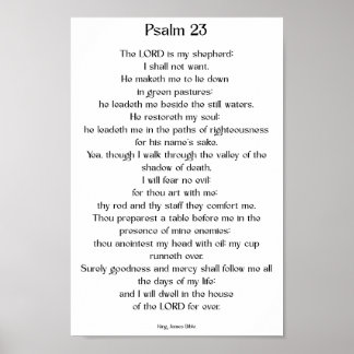 Poster Salmo 23 KJV  