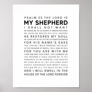 Poster Salmo 23 O Senhor é meu Pastor