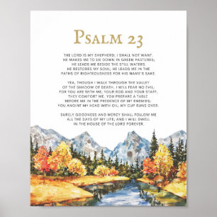 Poster Salmo 23 O Senhor é meu Pastor