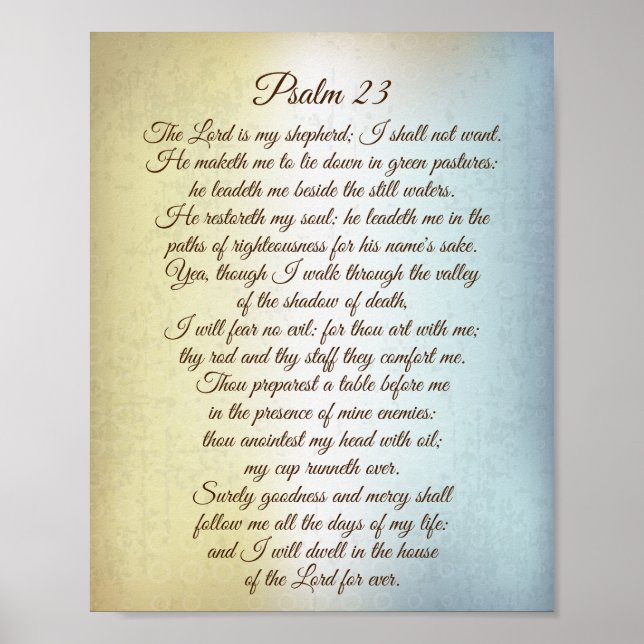 Capa para Almofada Salmo 23 Branco