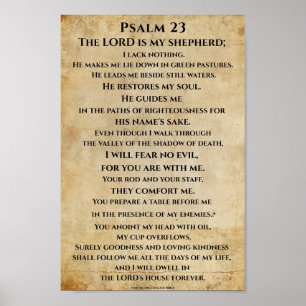 Poster Salmo 23 {versão NHEB.}