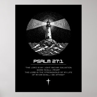 Poster Salmo 27:1 Versículo Bíblico | Farol Cristão