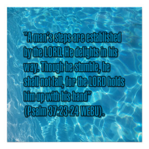 Pôster Salmo 37:23-24 WEBU