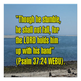 Pôster Salmo 37:24 WEBU