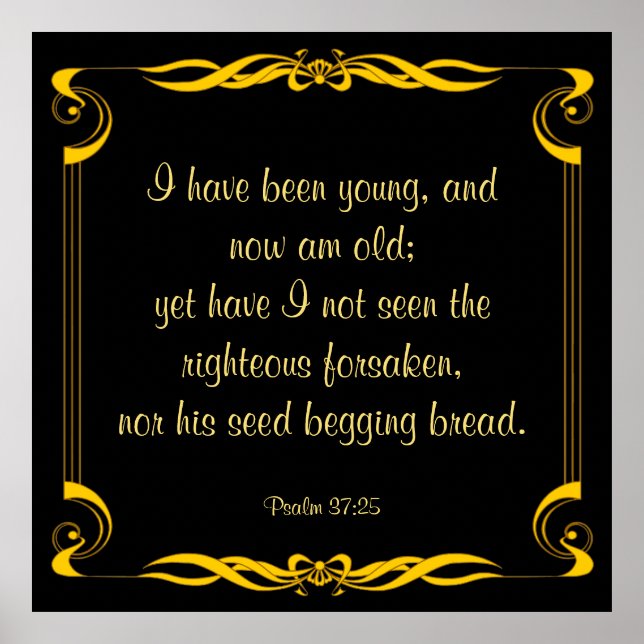 Poster Salmo 37:25 (Frente)