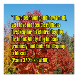 Pôster Salmo 37:25-26 WEBU